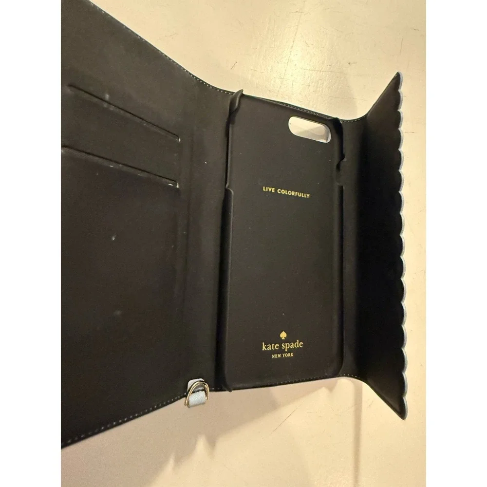 Kate Spade New York Morgan Magnetic Wrap Folio Scalloped Wallet‎ Case iPhone